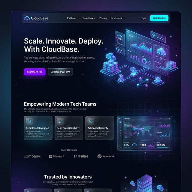 SaaS Landing Page - CloudBase